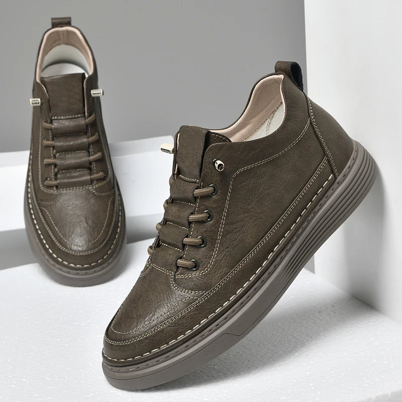 Eleganti scarpe Oxford in pelle alta
