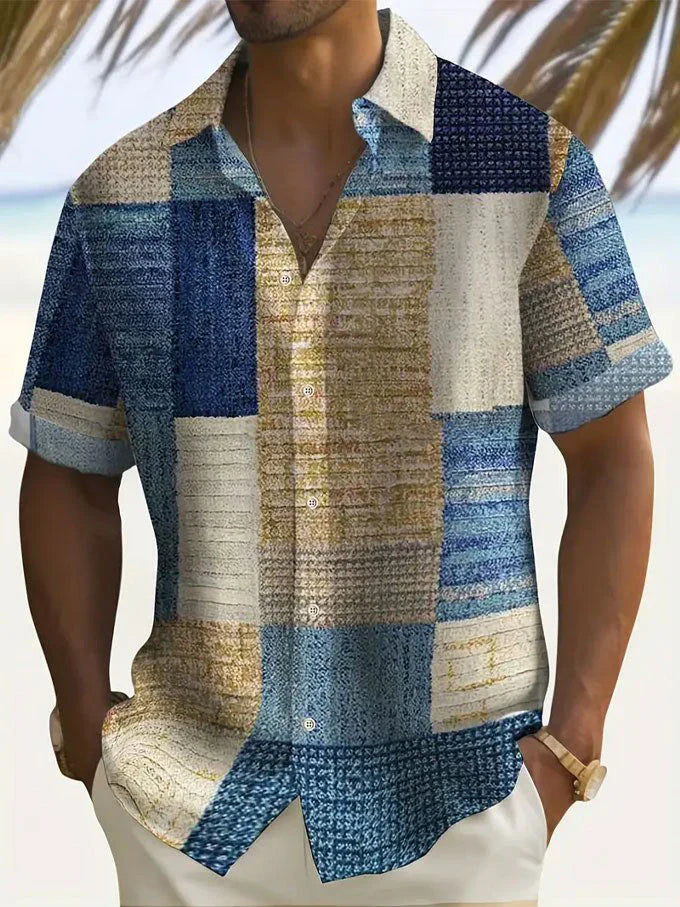 Camicia patchwork elegante
