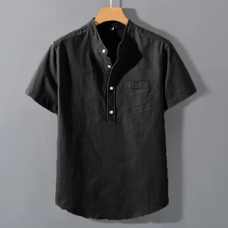 Camicia in cotone a maniche corte