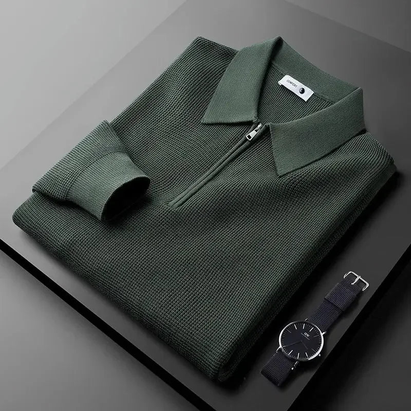 Maglione elegante da uomo con zip