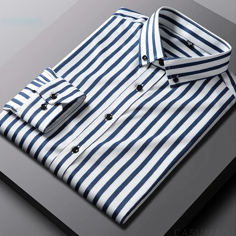 Camicia da uomo casual a righe