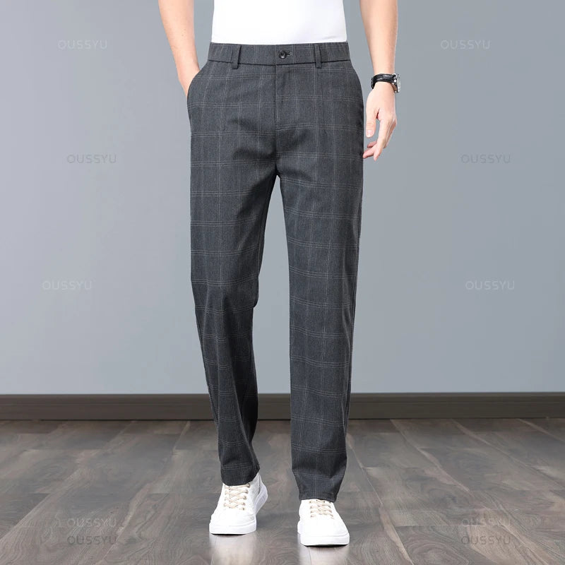 Pantaloni elasticizzati a quadri