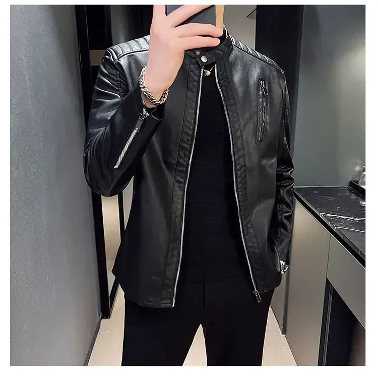 Giacca di pelle elegante