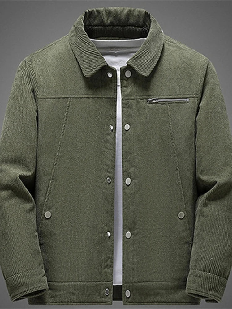 Elegante giacca in velluto a coste calda