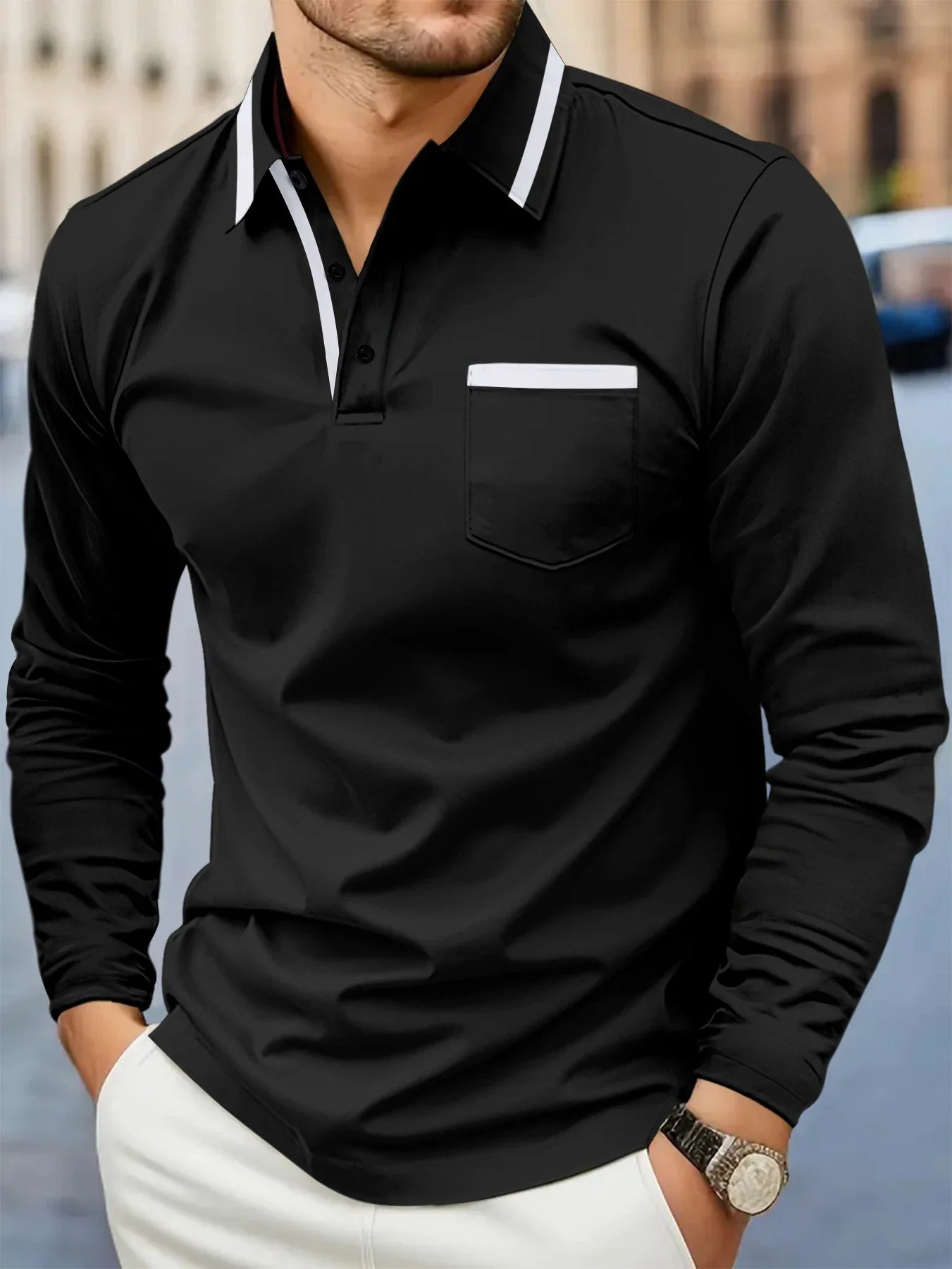 Maglione polo casual