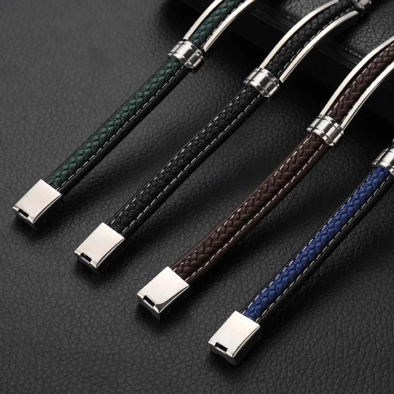 Elegante bracciale da uomo in acciaio inossidabile