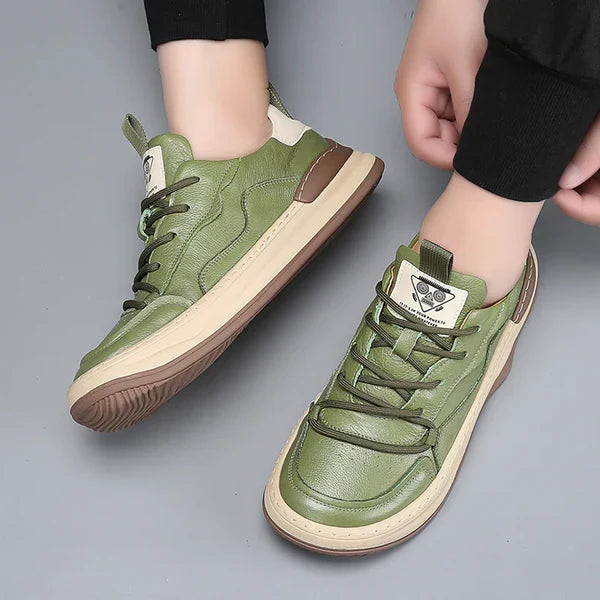 Scarpe in pelle a suola alta