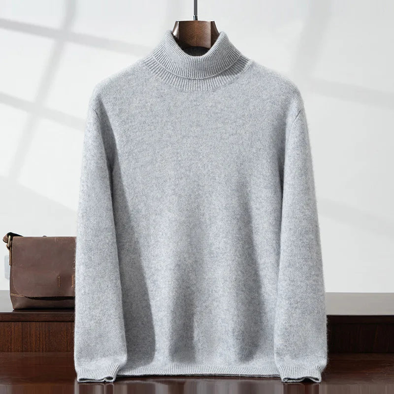 Elegante maglione a collo alto in cashmere