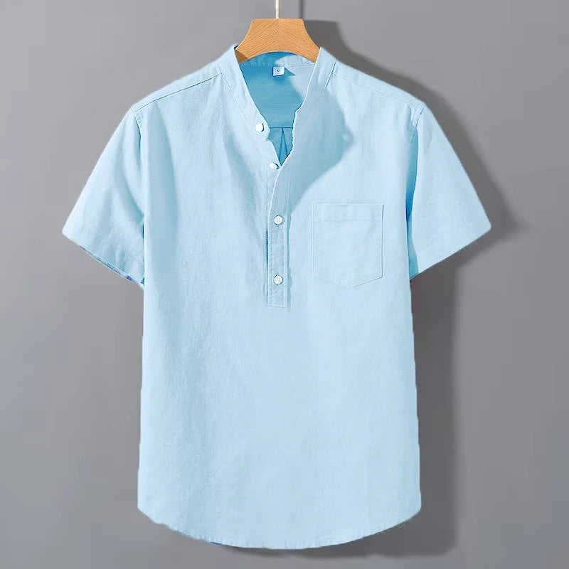 Camicia in cotone a maniche corte