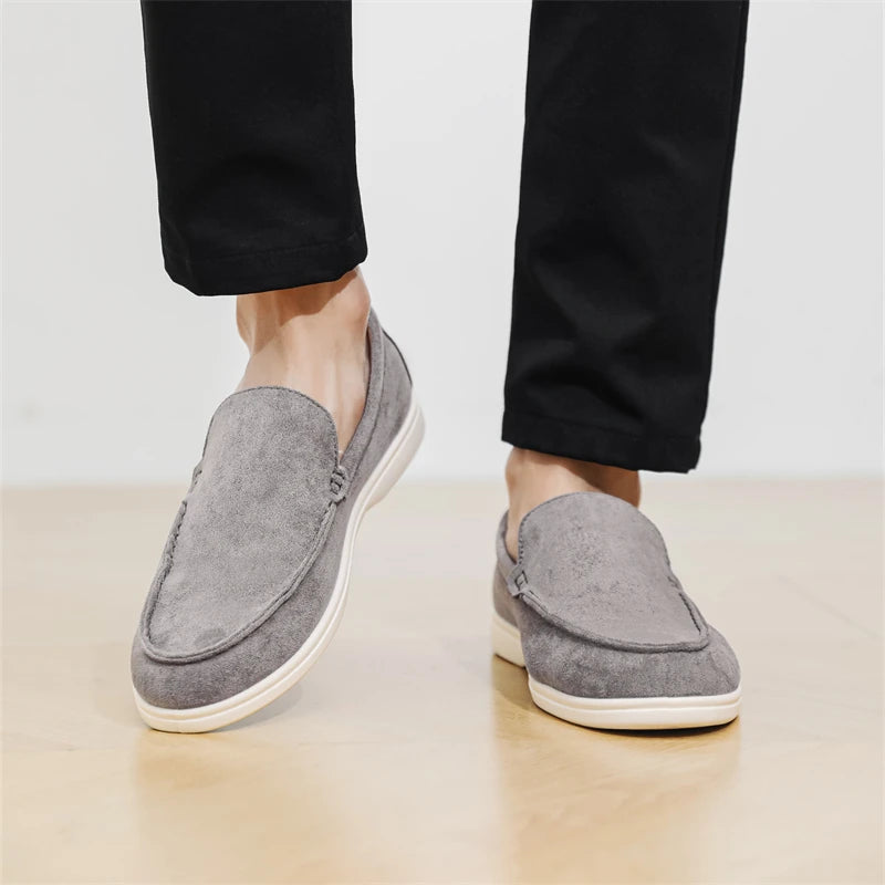 Mocassini casual in pelle scamosciata