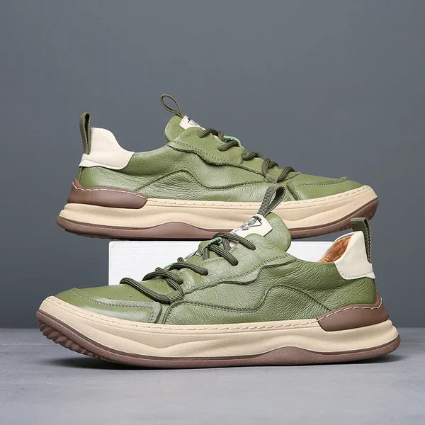 Scarpe in pelle a suola alta