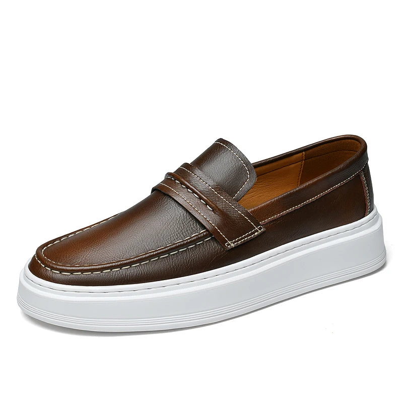 Scarpe da barca in pelle