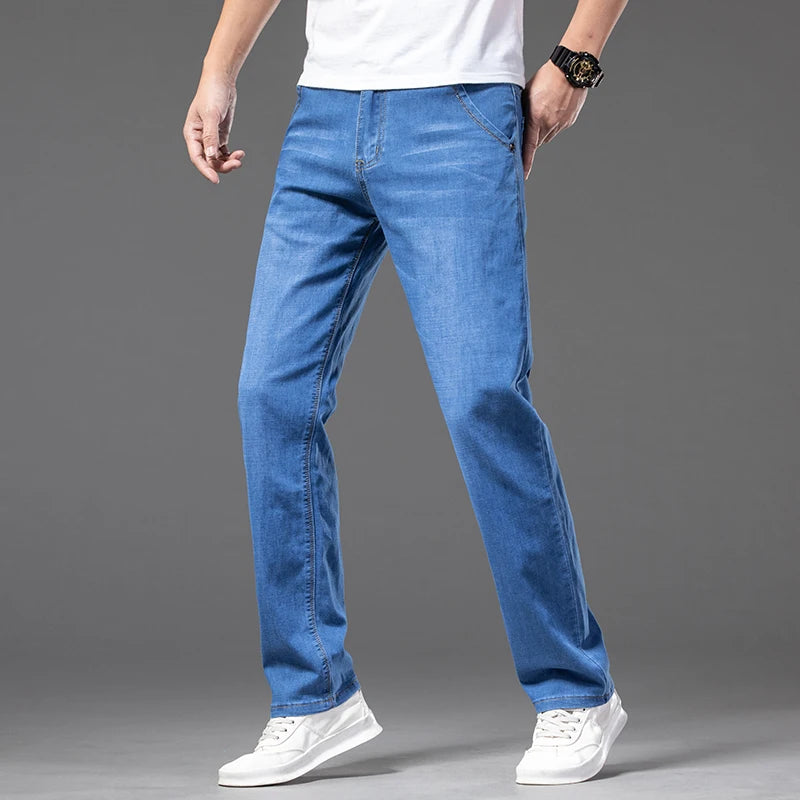 Jeans dritti casual in denim