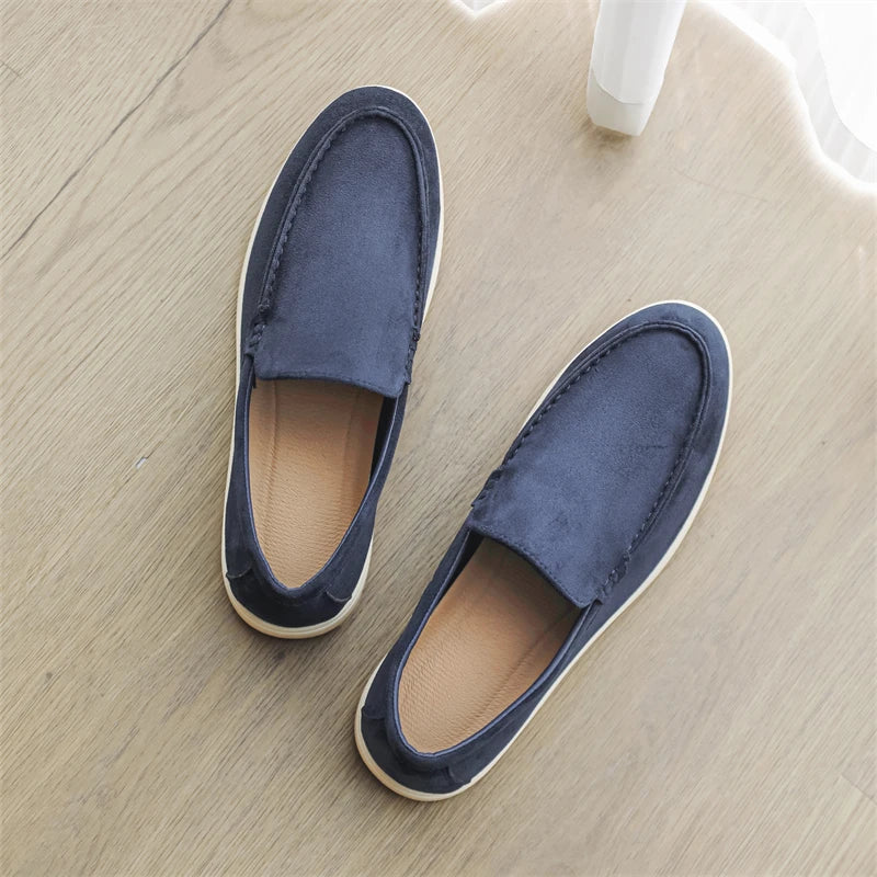 Mocassini casual in pelle scamosciata