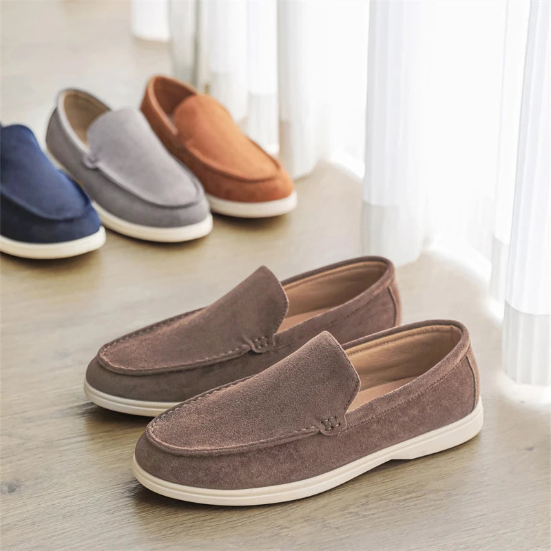 Mocassini casual in pelle scamosciata