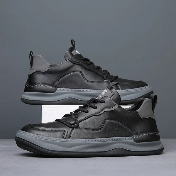 Scarpe in pelle a suola alta