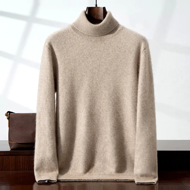 Elegante maglione a collo alto in cashmere