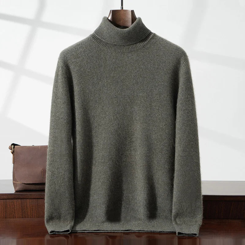 Elegante maglione a collo alto in cashmere