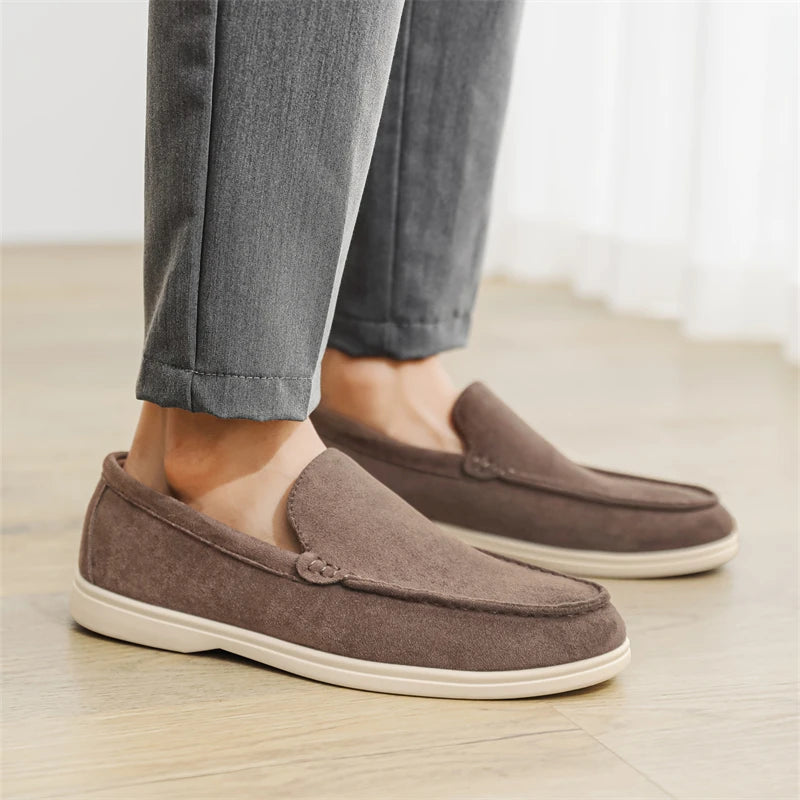 Mocassini casual in pelle scamosciata