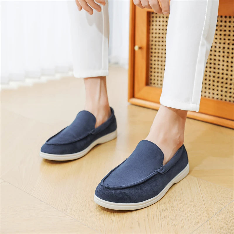 Mocassini casual in pelle scamosciata