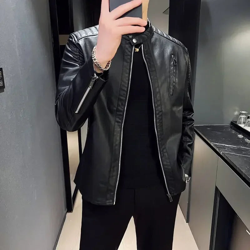 Giacca di pelle elegante