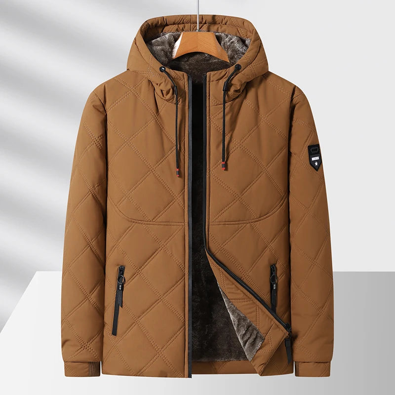 Elegante piumino foderato in pile