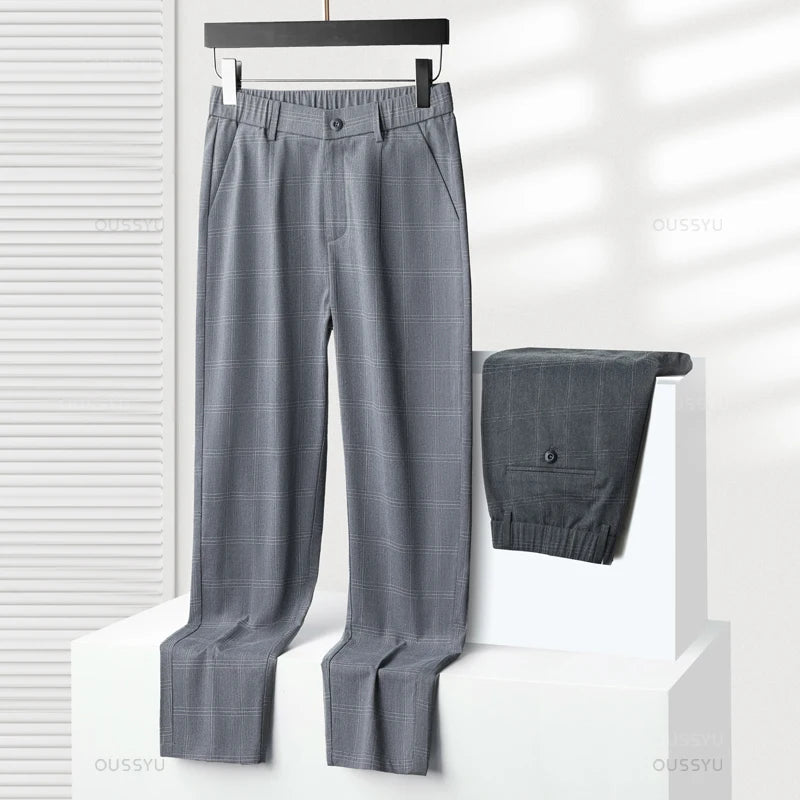Pantaloni elasticizzati a quadri
