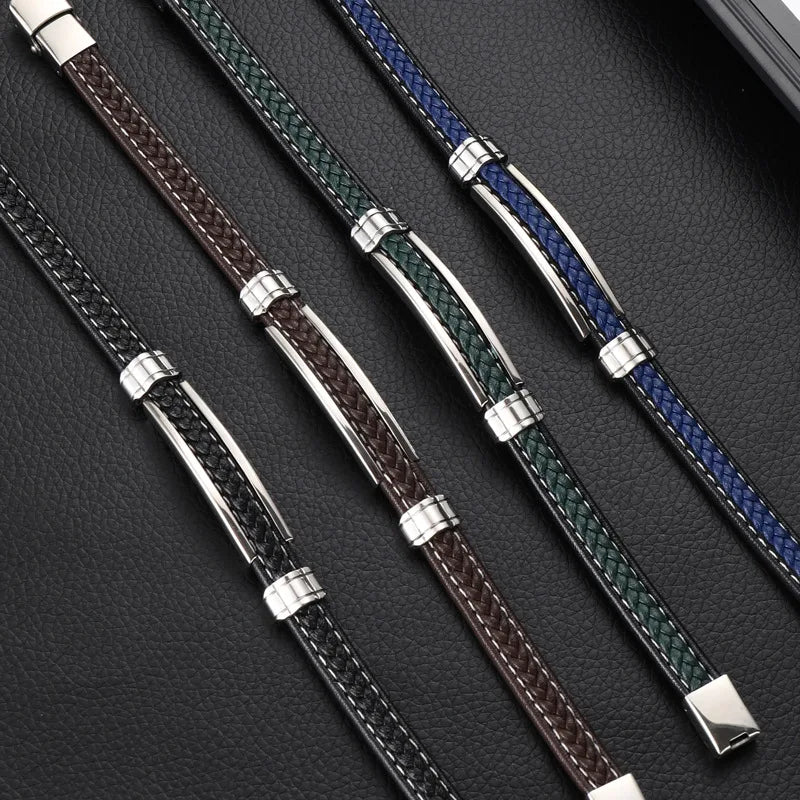 Elegante bracciale da uomo in acciaio inossidabile