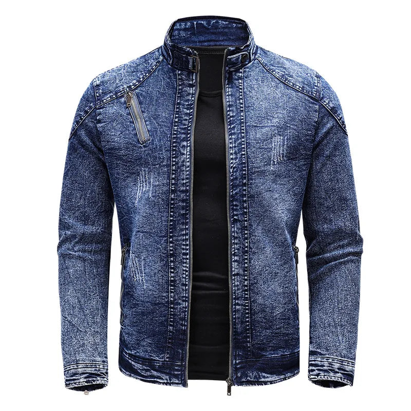 Giacca da moto in denim