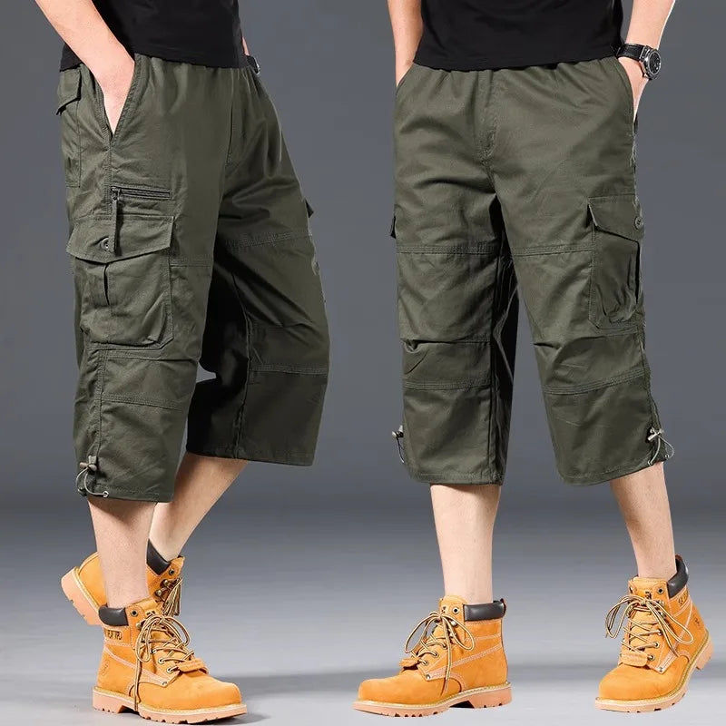 Pantaloncini lunghi in cotone Cargo