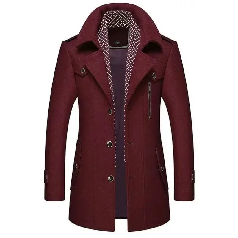 Elegante trench in lana