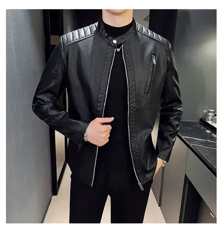 Giacca di pelle elegante