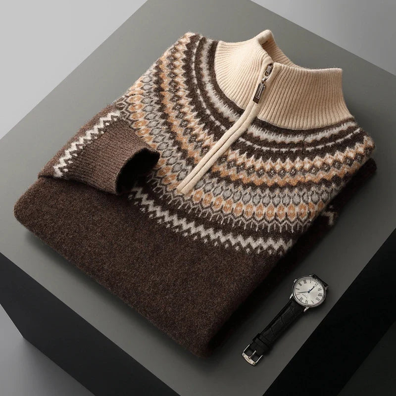 Maglione elegante con zip in cashmere
