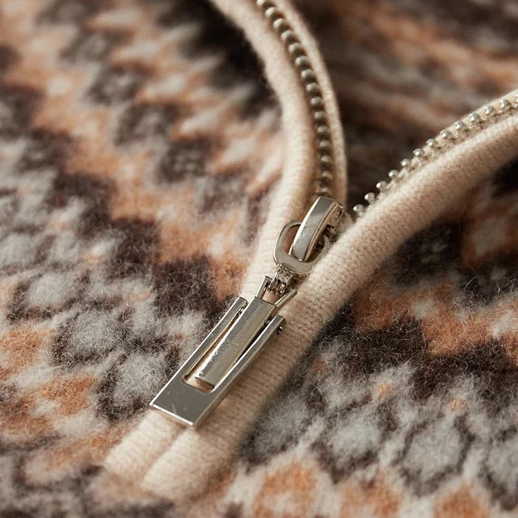 Maglione elegante con zip in cashmere