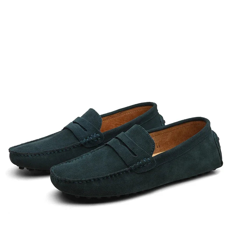 Mocassini casual in pelle scamosciata