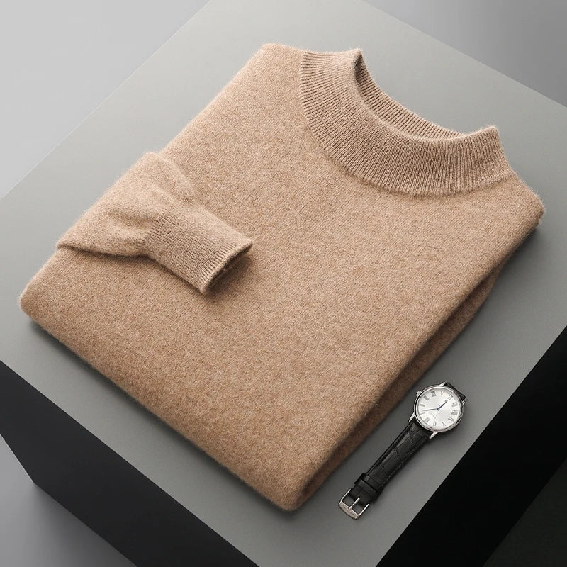 Maglione in cashmere con collo alto