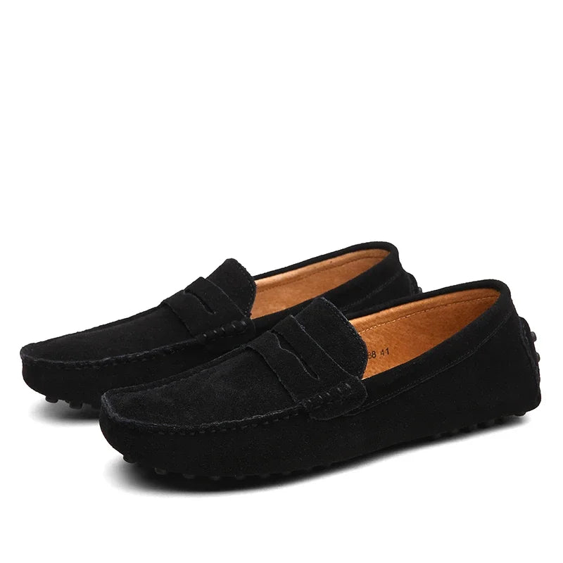 Mocassini casual in pelle scamosciata