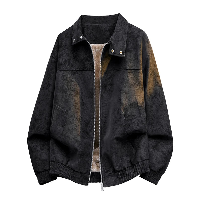 Giacca retro foderata in pile