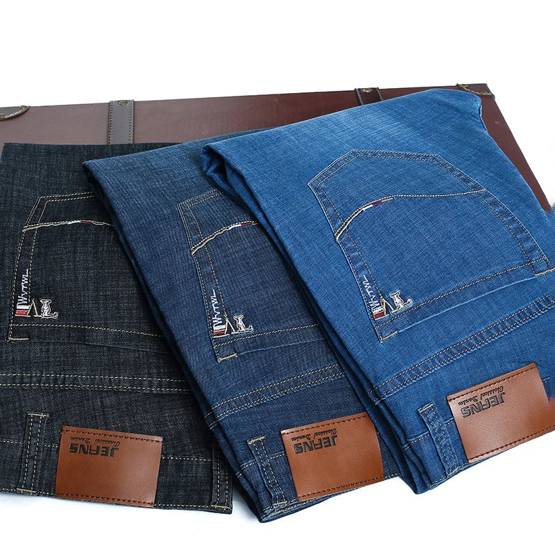 Jeans dritti casual in denim