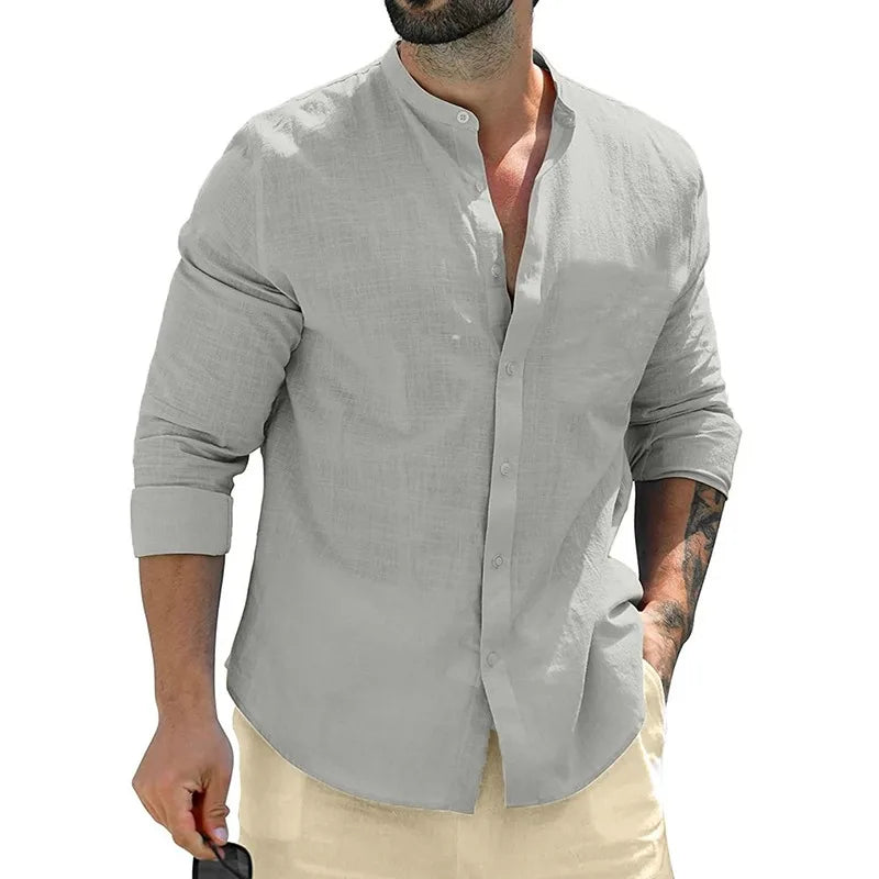 Camicia da uomo in lino