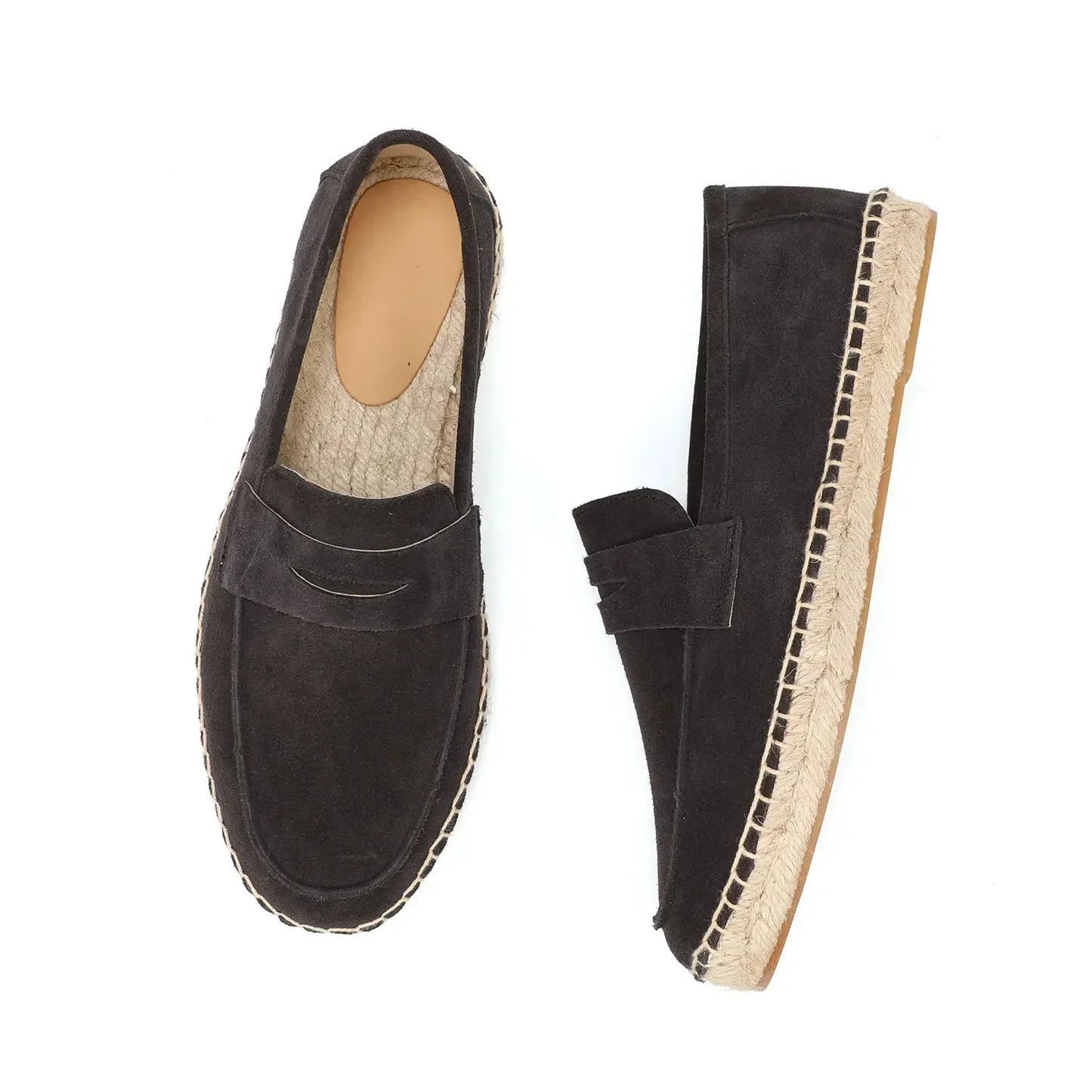 Espadrillas eleganti in pelle scamosciata