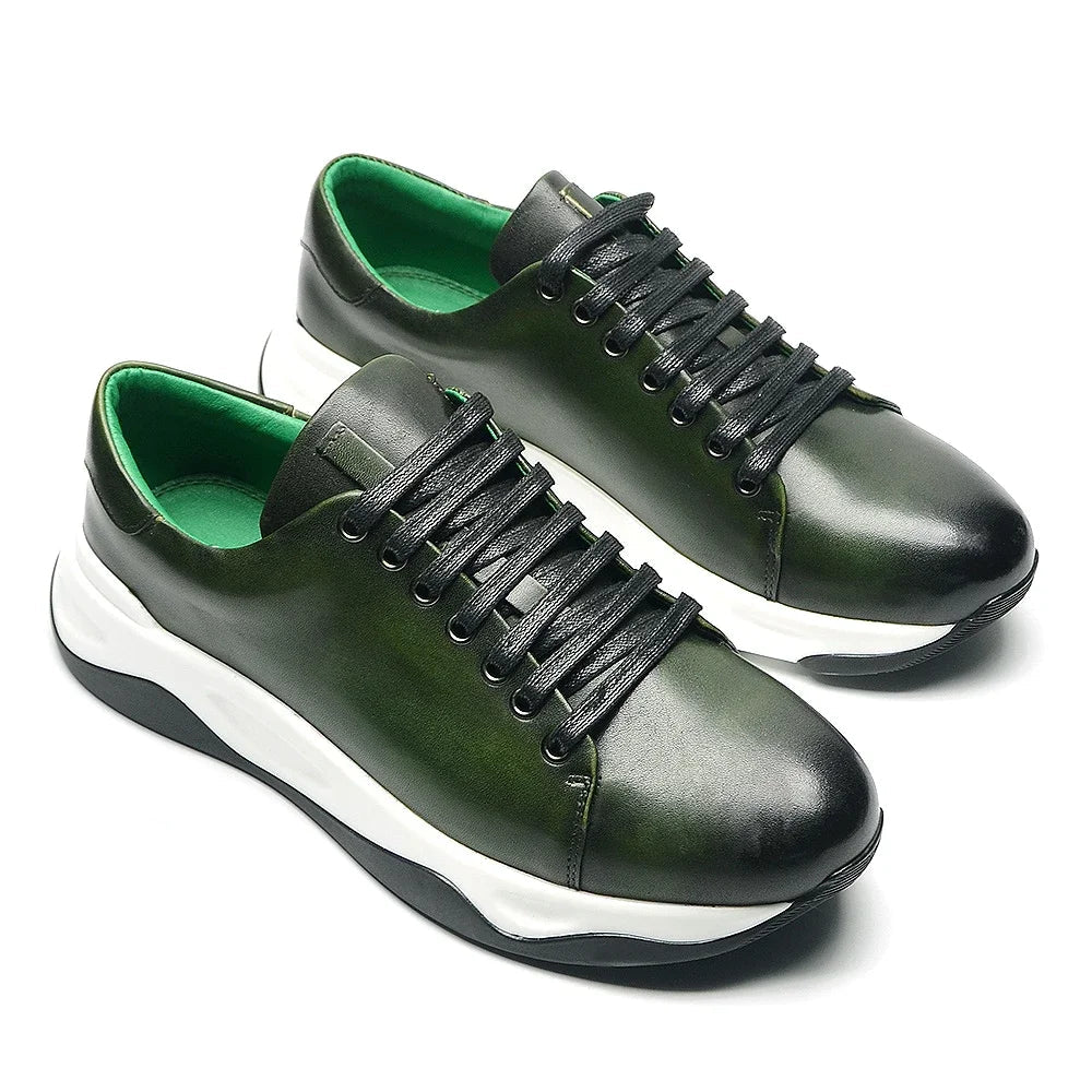 Scarpe in pelle di vacchetta alta