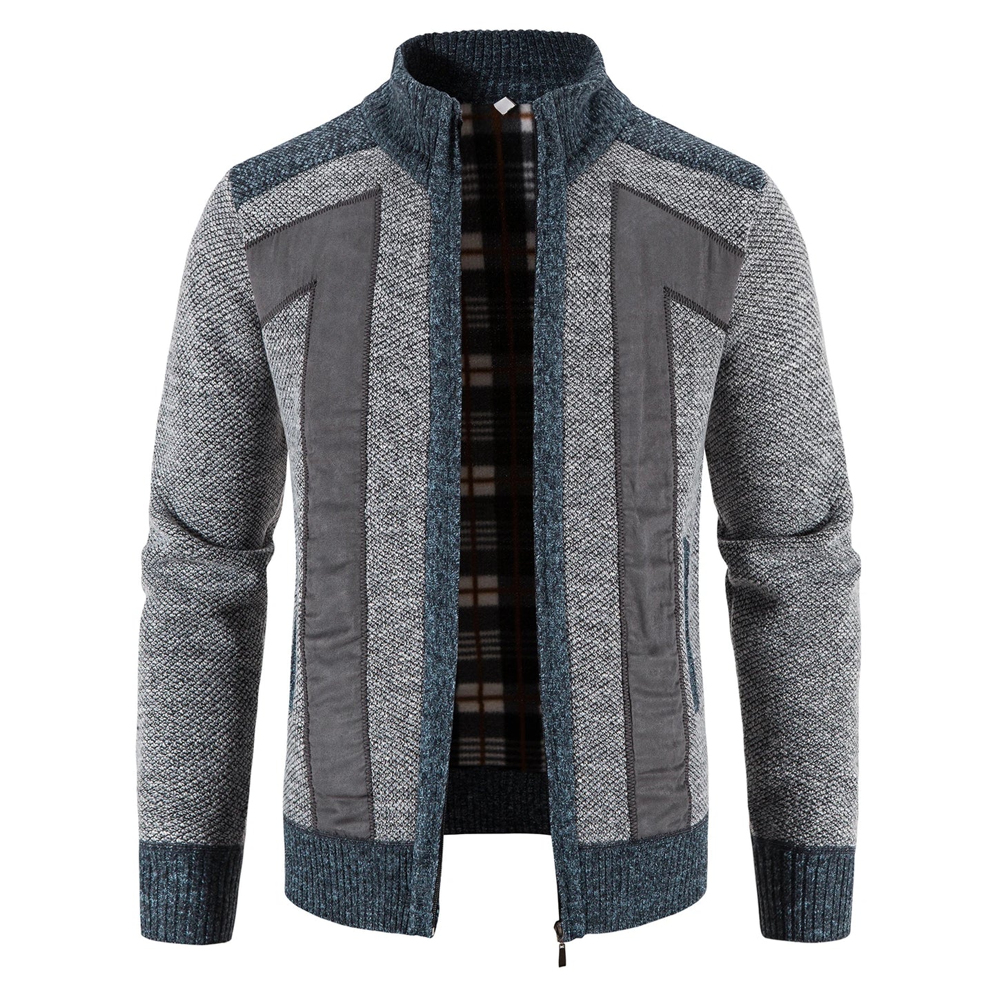 Cardigan elegante in maglia con zip
