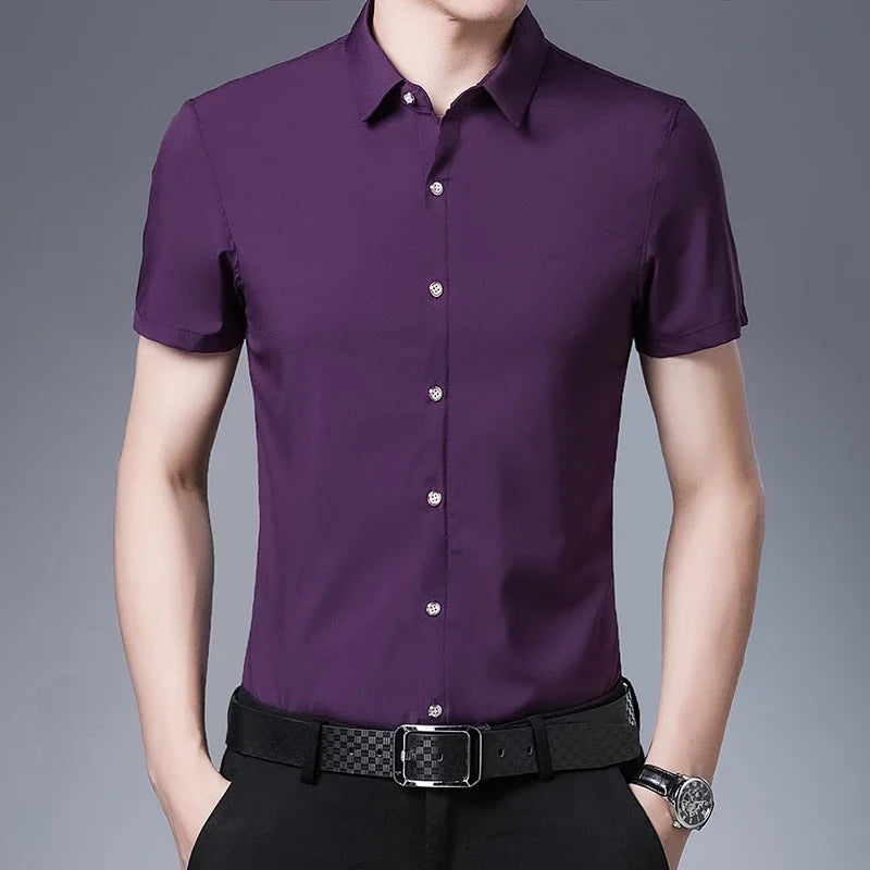 Camicia business casual a maniche corte