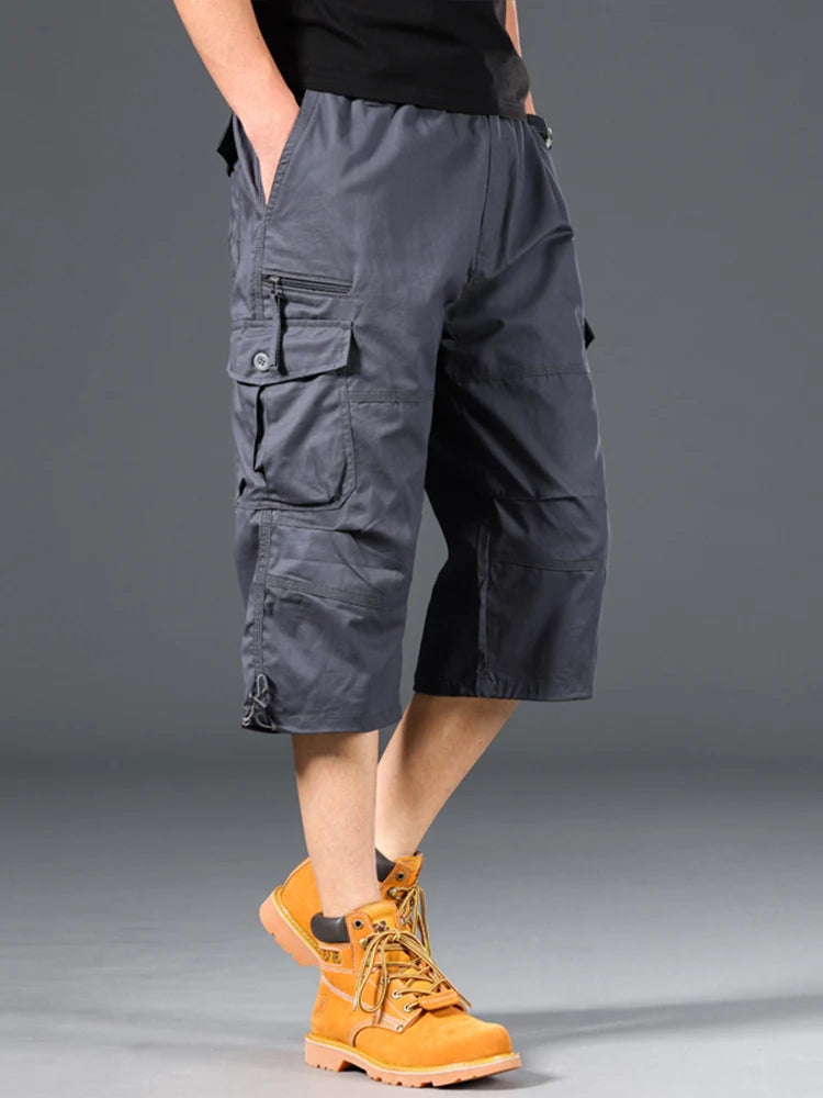 Pantaloncini lunghi in cotone Cargo