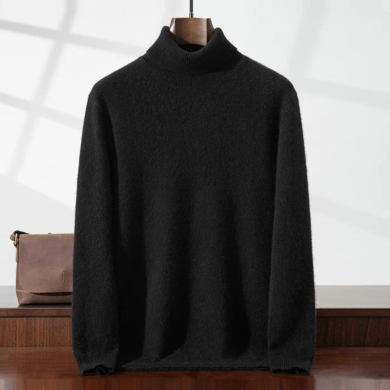 Elegante maglione a collo alto in cashmere