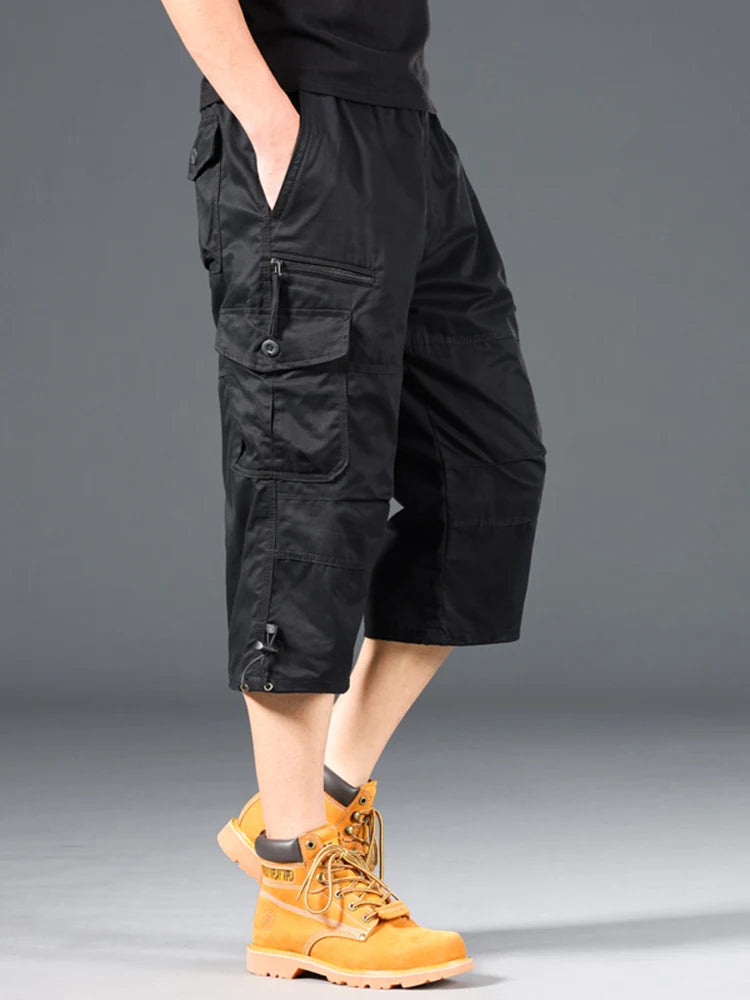 Pantaloncini lunghi in cotone Cargo