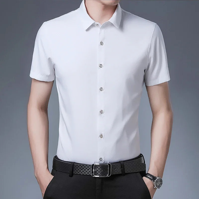 Camicia business casual a maniche corte