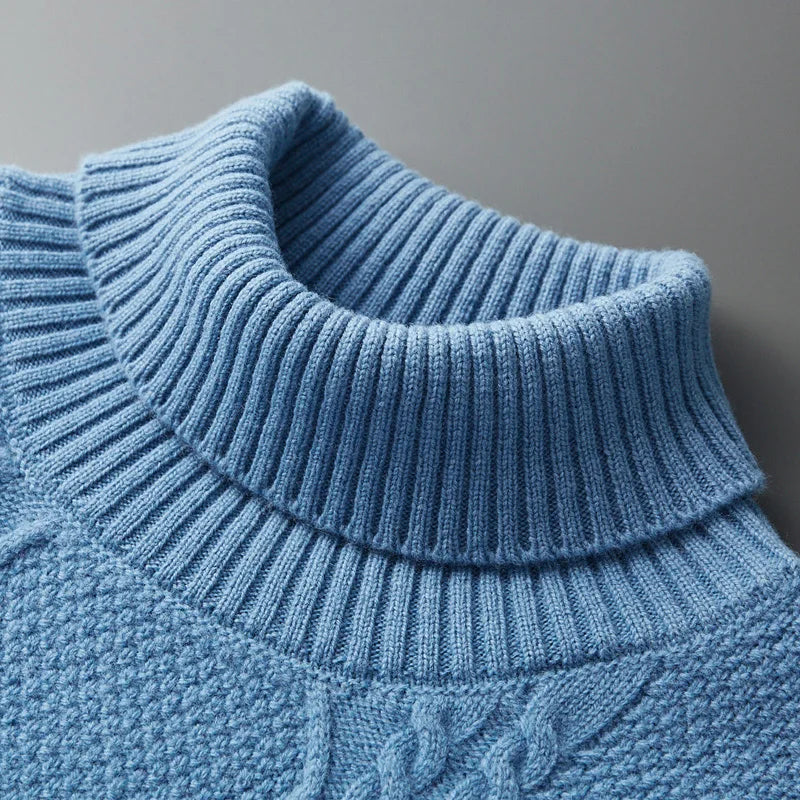 Maglione a collo alto in cashmere con motivo