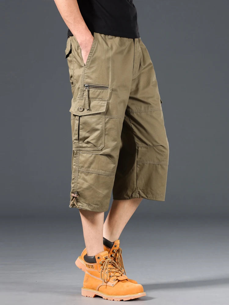Pantaloncini lunghi in cotone Cargo